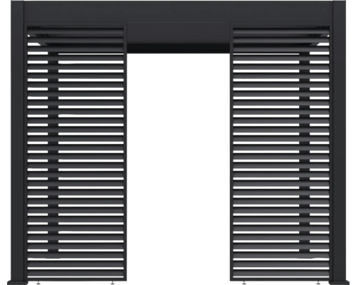 Pergola mit Lamellenwänden