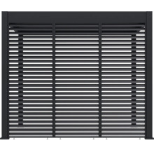 Sichtschutzzaun aus Aluminium mit Lamellen