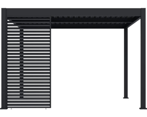 Pergola mit Lamellendach und Seitenelement