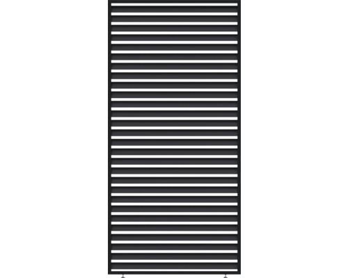 Blickdichtes Zaunelement mit horizontalen Lamellen