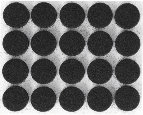 Mehrere schwarze Möbelgleiter aus Filz