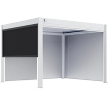 Freistehende Terrassenüberdachung mit Rollo und Insektenschutz