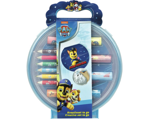 Set créatif à emporter avec motifs Paw Patrol, crayons et coloriages