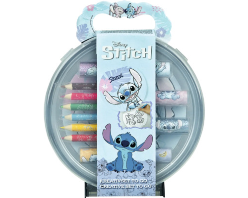 Kit de création Disney Stitch à emporter avec des crayons et des coloriages