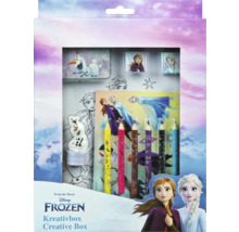 La Reine des Neiges Boîte créative avec crayons, livre de coloriage, gomme et tampon