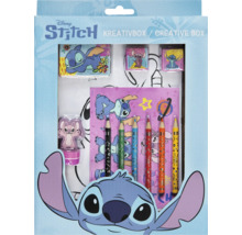 Boîte créative Disney Stitch avec bloc-notes, crayons, gommes et taille-crayon