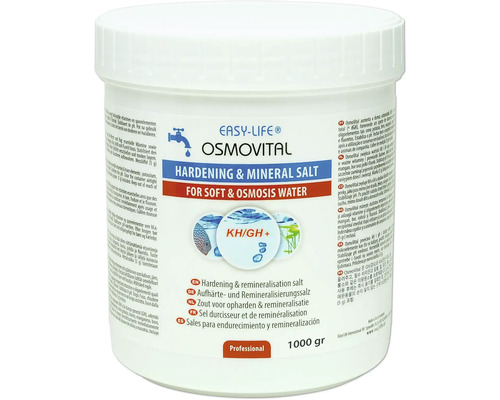 Easy Life Osmovital Sel durcisseur et de reminéralisation pour eau douce et eau osmosée, 1000 grammes