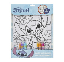 Set de peinture par numéros avec motif Disney Stitch et deux posters