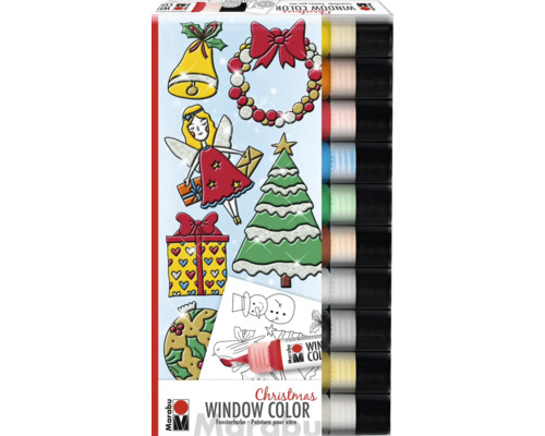 Marabu Christmas Window Color Malfarben Set