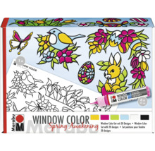 Marabu Fensterfarben Set Spring Awakening mit 20 Motiven