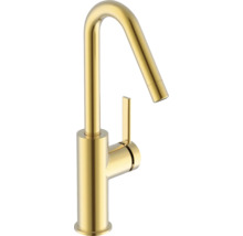 Robinet de cuisine doré avec bec haut et mitigeur monocommande