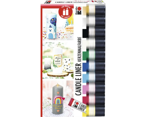 Marabu Candle Liner Set zum Dekorieren von Kerzen