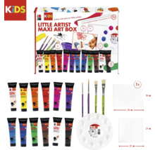 Little Artist Maxi Art Box mit Farben, Pinseln, Malpalette und Malvorlagen