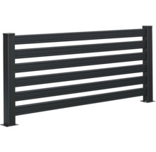 Metallzaun mit horizontalen Streben