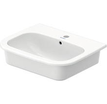 Lavabo en céramique avec trou de robinet et trop-plein