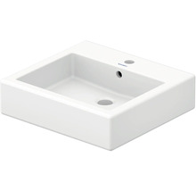 Lavabo en céramique avec trou de robinet et trop-plein