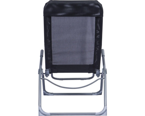 Chaise de jardin avec revêtement en tissu mesh et structure en métal