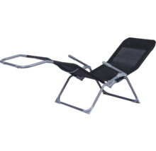 Chaise de jardin réglable avec structure en métal et revêtement en textile