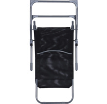 Chaise longue de bain pliante avec cadre en acier et revêtement en tissu