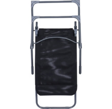 Chaise de plage noire avec cadre gris