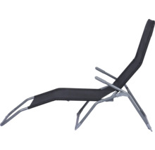 Chaise longue avec dossier et accoudoirs réglables