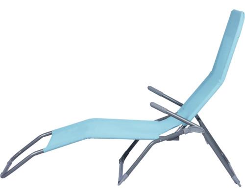 Chaise longue avec dossier et accoudoirs réglables