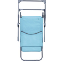 Chaise de plage avec cadre en acier et revêtement textile