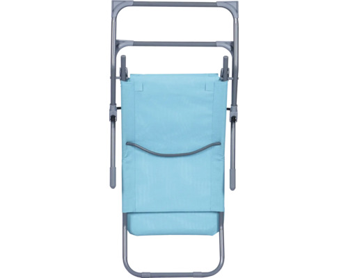 Chaise de plage avec cadre en acier et revêtement textile