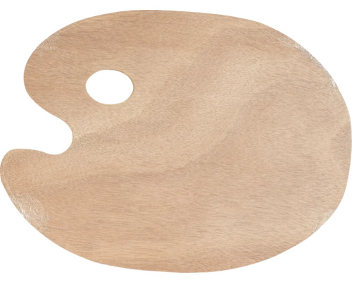 Palette en bois avec trou de pouce pour matériel d'artiste