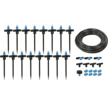 Kit d'irrigation goutte à goutte avec tuyau, distributeurs et accessoires pour l'irrigation du jardin