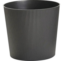 Pot de fleurs côtelé en plastique