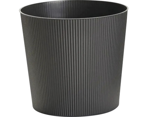 Pot de fleurs côtelé en plastique