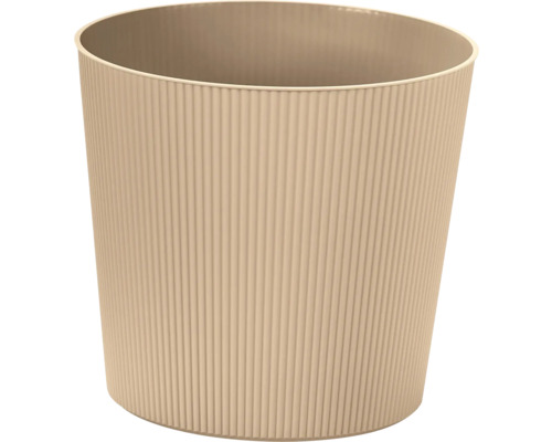 Corbeille à papier beige avec surface côtelée