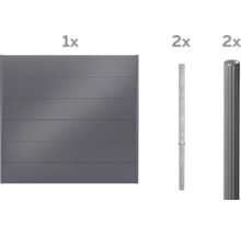 Panneau de clôture avec deux poteaux de clôture