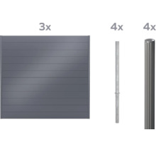 Éléments de clôture en aluminium avec poteaux de clôture pour un montage facile