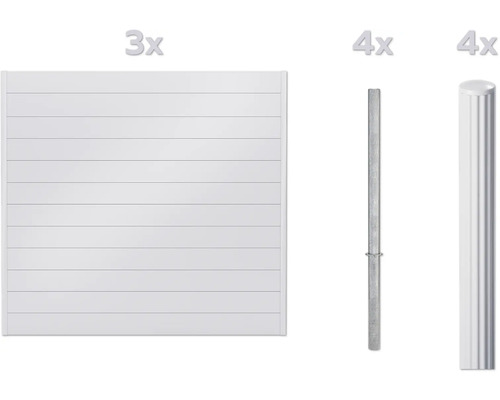 Élément de clôture avec poteaux de clôture