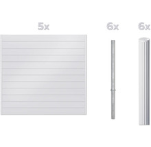 Clôture d'intimité avec poteaux en métal