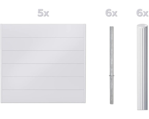 Panneau d'occultation avec poteaux pour aménagement de jardin