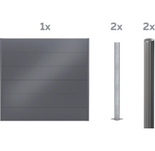 Panneau de clôture avec deux poteaux de clôture