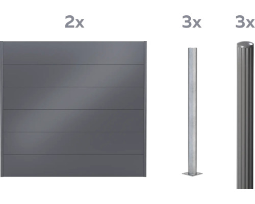 Panneau de clôture avec poteaux de clôture
