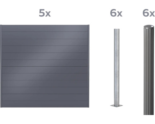 Panneau de clôture et poteaux de clôture pour le jardin