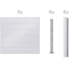Kit de clôture de jardin avec éléments de clôture et poteaux
