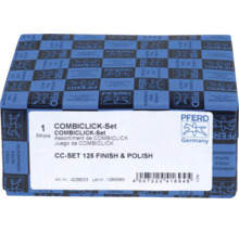 Assortiment Pferd COMBICLICK CC-SET 125 Finish et Polish dans un emballage en carton avec Pferd Logo.