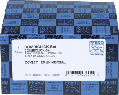 Jeu COMBICLICK PFERD CC-SET 125 UNIVERSAL assortiment d outils de ponçage dans son emballage d origine.