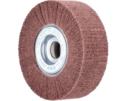 Meule de ponçage en non-tissé PFERD POLINOX pour le travail du métal, grain A 280, 150 par 50 millimètres.