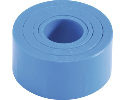 Adaptateur de tuyau à étages pour piscines, plastique, différents diamètres de 20 millimètres à 32 millimètres.