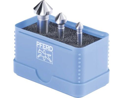 PFERD Jeu de fraises coniques dans une boîte bleue