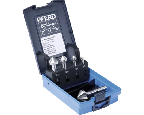 Pferd Jeu de fraises coniques HSSE 5 pièces dans un coffret ouvert