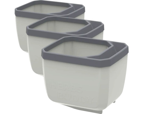 Trois pots à herbes d'intérieur