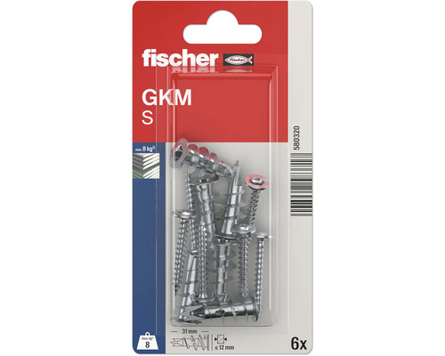 Fischer GKM S chevilles pour plaques de plâtre, lot de 6
